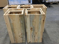 Bloembakken van hout (10x) - afbeelding 3 van  4