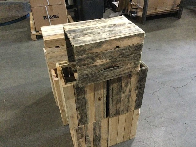 Bloembakken van hout (10x) - afbeelding 1 van  4