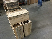 Bloembakken van hout (10x) - afbeelding 3 van  4