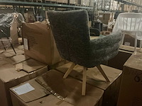 Bloemendaal haga 16 grey draaibare eetkamerstoel (4x) - afbeelding 4 van  5