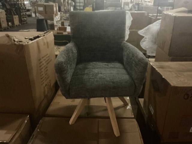 Bloemendaal haga 16 grey draaibare eetkamerstoel (4x) - afbeelding 2 van  5