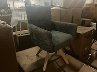 Bloemendaal haga 16 grey draaibare eetkamerstoel (6x) - afbeelding 3 van  5