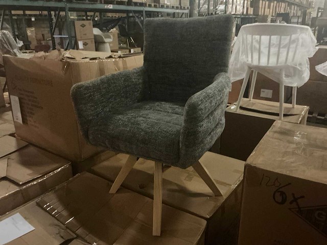 Bloemendaal haga 16 grey draaibare eetkamerstoel (6x) - afbeelding 1 van  5