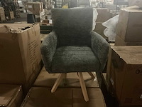 Bloemendaal haga 16 grey draaibare eetkamerstoel (6x) - afbeelding 2 van  5