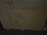 Bloemendaal haga 16 grey draaibare eetkamerstoel (6x) - afbeelding 5 van  5