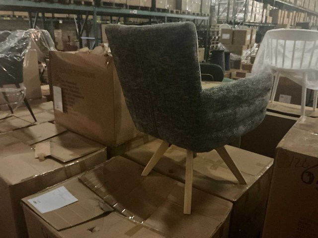 Bloemendaal haga 16 grey draaibare eetkamerstoel (6x) - afbeelding 4 van  5