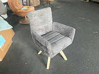 Bloemendaal haga 32 dark grey draaibare eetkamerstoel (4x) - afbeelding 3 van  5