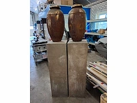Bloempot decoratie (2x) - afbeelding 2 van  2