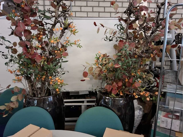 Bloempot decoratie (2x) - afbeelding 1 van  2