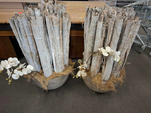Bloempot decoratie (4x) - afbeelding 2 van  5