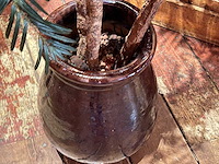 Bloempot met kunstplanten (2x) - afbeelding 2 van  4