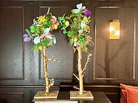 Bloemstuk kunstbloemen (2x) - afbeelding 1 van  4