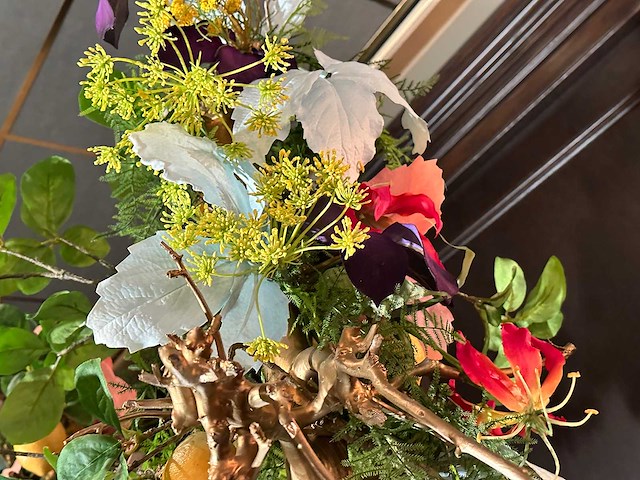 Bloemstuk kunstbloemen (2x) - afbeelding 3 van  4