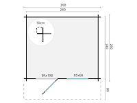 Blokhut - tuinhuis björn 300x260x245cm - afbeelding 2 van  8