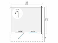 Blokhut - tuinhuis björn 300x260x245cm - afbeelding 2 van  8