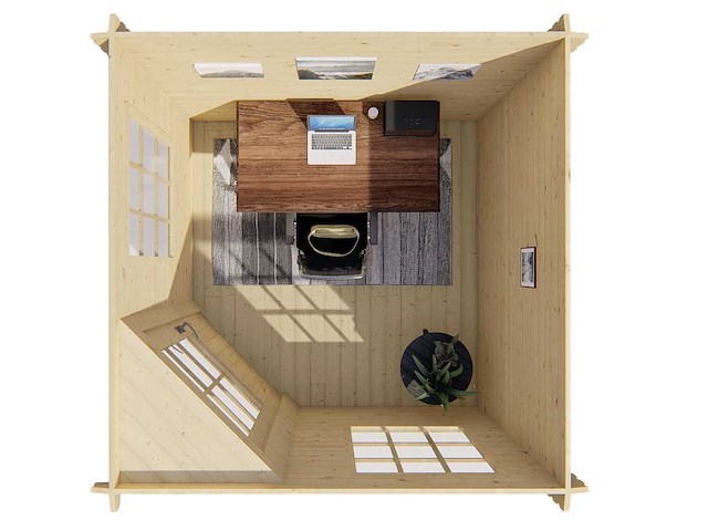 Blokhut - tuinhuis jos 250x250x242cm geïmpregneerd - afbeelding 1 van  6