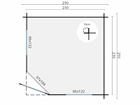 Blokhut - tuinhuis jos 250x250x242cm geïmpregneerd - afbeelding 5 van  8