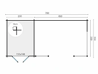 Blokhut - tuinhuis kukka 230x350x279cm - afbeelding 1 van  9