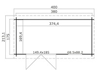Blokhut "amira" - 380x175x230 cm - afbeelding 2 van  13