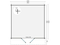 Blokhut torrent 34 mm 400x400x236cm - afbeelding 4 van  9
