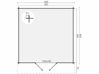 Blokhut torrent 34 mm 400x400x236cm - afbeelding 8 van  9