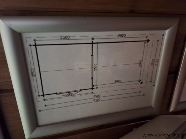 Blokhut (vuren) met veranda - 550x250cm - afbeelding 10 van  10