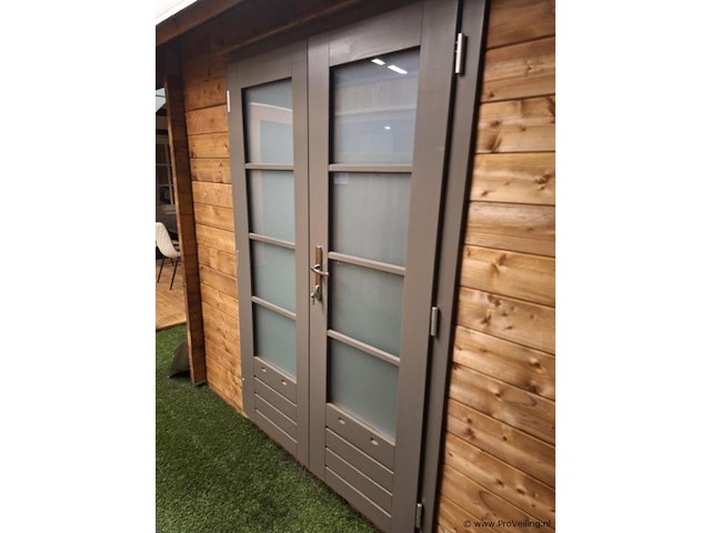 Blokhut (vuren) met veranda - 550x250cm - afbeelding 6 van  10