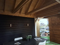 Blokhut (vuren) met veranda - 550x250cm - afbeelding 4 van  34