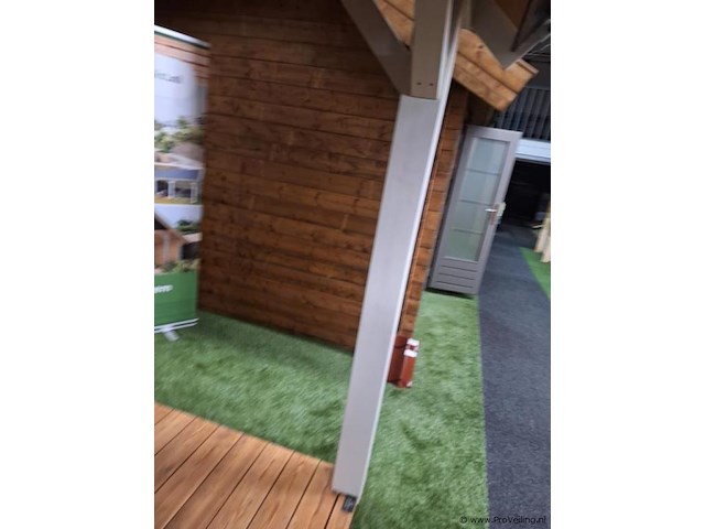 Blokhut (vuren) met veranda - 550x250cm - afbeelding 7 van  34