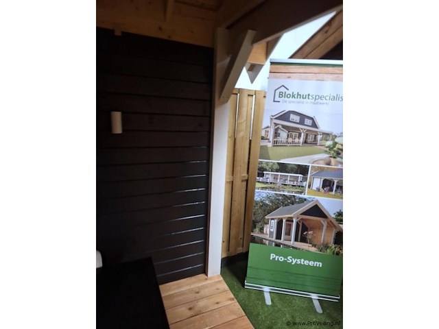 Blokhut (vuren) met veranda - 550x250cm - afbeelding 8 van  34