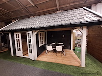 Blokhut (vuren) met veranda - 550x250cm - afbeelding 12 van  34
