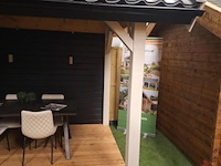 Blokhut (vuren) met veranda - 550x250cm - afbeelding 30 van  34