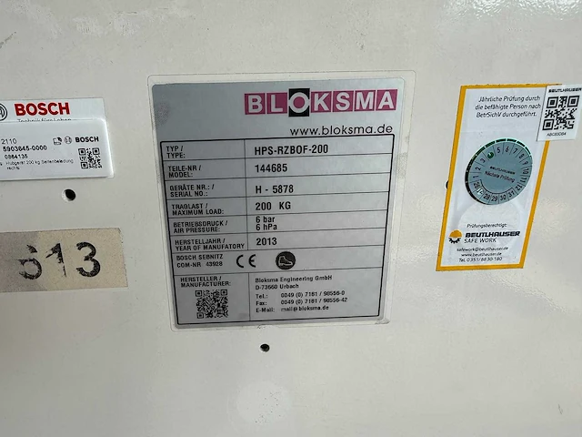 Bloksma - 2013 - bakkenlift - afbeelding 9 van  10