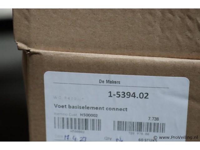 Blubase connect voet basiselement 1-5394.02 - 4 dozen á 60 stuks - afbeelding 4 van  4