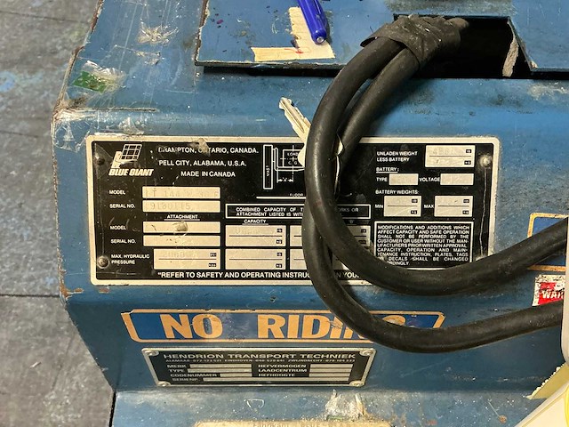 Blue giant - ltw 30 - elektrische palletwagen - afbeelding 6 van  8