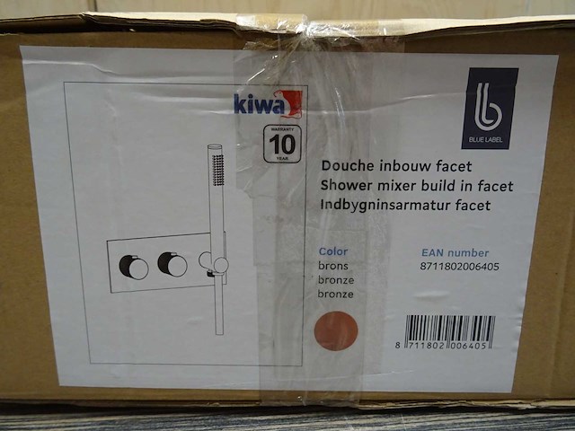 Blue label - - douche inbouw facet - afbeelding 1 van  2