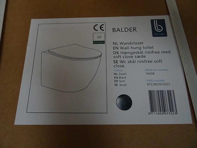 Blue label - balder - wandcloset - afbeelding 2 van  2