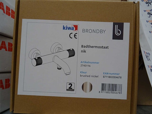 Blue label - brondby - 2745116 geborsteld nikkel - badthermostaatkraan - afbeelding 2 van  2