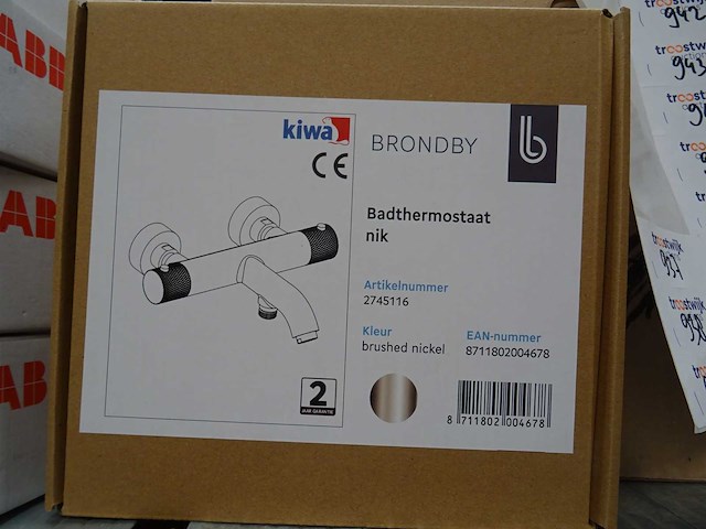 Blue label - brondby - 2745116 geborsteld nikkel - badthermostaatkraan - afbeelding 2 van  2