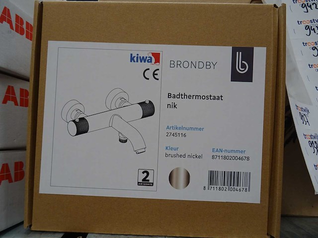 Blue label - brondby - 2745116 geborsteld nikkel - badthermostaatkraan - afbeelding 2 van  2