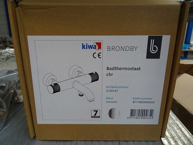 Blue label - brondby - 2745167 chroom - badthermostaatkraan - afbeelding 2 van  2
