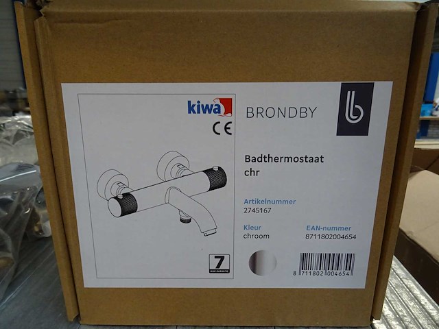 Blue label - brondby - 2745167 chroom - badthermostaatkraan - afbeelding 2 van  2