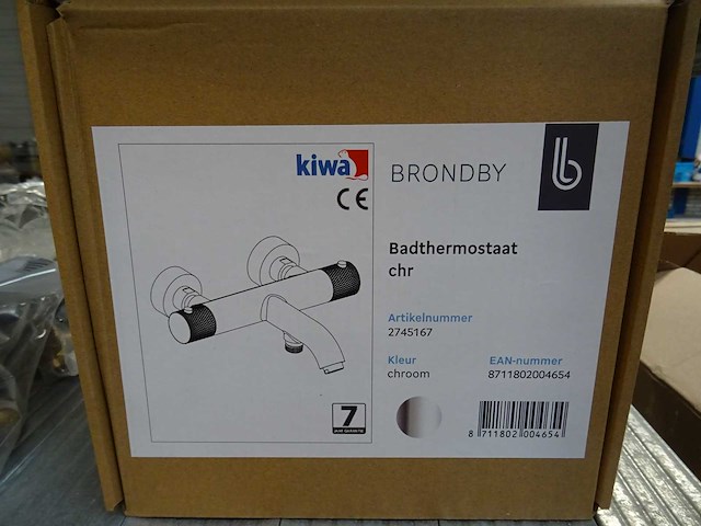 Blue label - brondby - 2745167 chroom - badthermostaatkraan - afbeelding 2 van  2