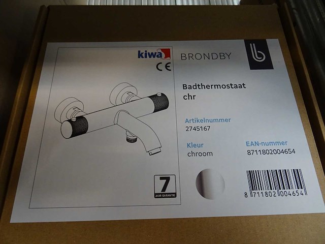 Blue label - brondby - 2745167 chroom - badthermostaatkraan - afbeelding 2 van  2