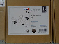 Blue label - brondby - 2745180 gun metal - badthermostaatkraan - afbeelding 2 van  2