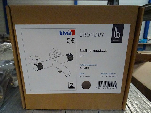 Blue label - brondby - 2745180 gun metal - badthermostaatkraan - afbeelding 2 van  2