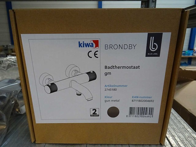 Blue label - brondby - 2745180 gun metal - badthermostaatkraan - afbeelding 2 van  2
