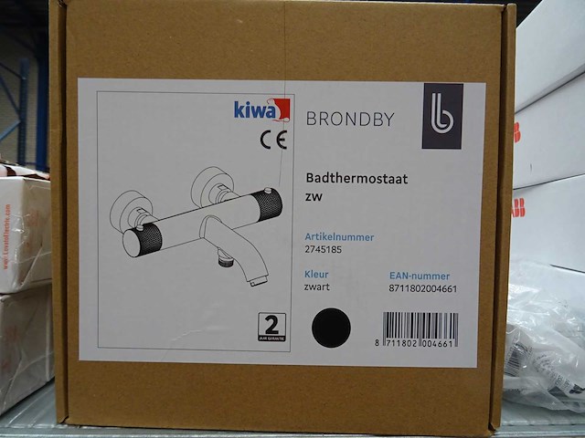 Blue label - brondby - 2745185 zwart - badthermostaatkraan - afbeelding 2 van  2