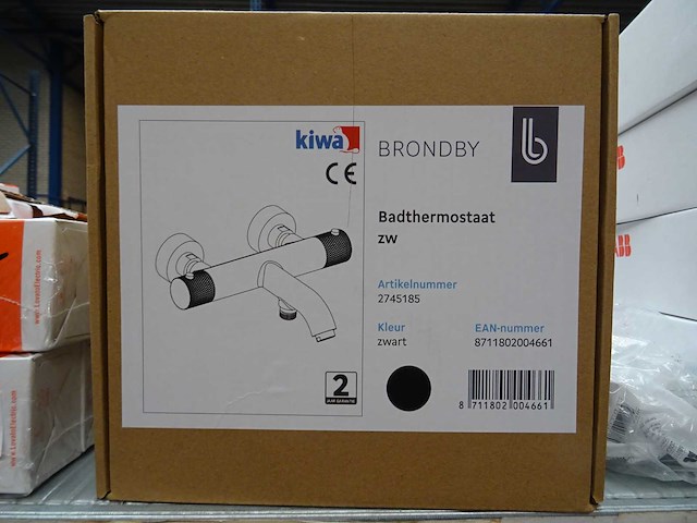 Blue label - brondby - 2745185 zwart - badthermostaatkraan - afbeelding 2 van  2