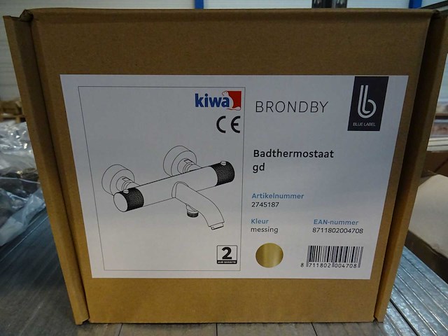 Blue label - brondby - 2745187 messing - badthermostaatkraan - afbeelding 2 van  2